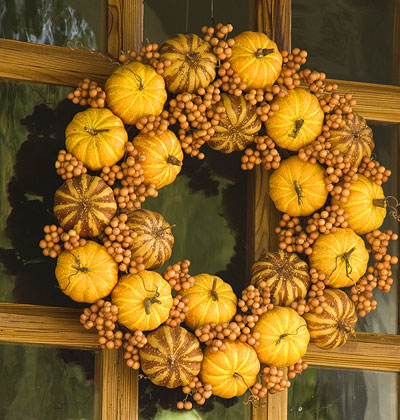 How To Make Pumpkin Wreath